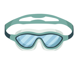 Modern plastic glasses for swimming vector illustration isolated on white background