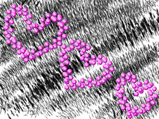 Purple dot hearts with black and white background wallpaper . High quality illustration