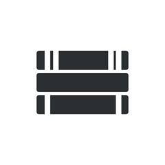 Drawn books on white background