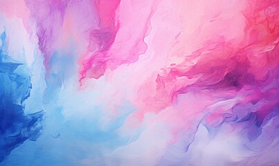 Fototapeta na wymiar abstract background reminiscent of a watercolor painting of the sky at dawn or sunset, pink and blue shades smoothly transition into one another, creating a mood of calm and serenity