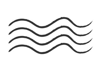 Icono negro de olas de mar. 