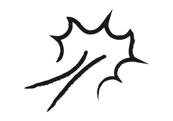 Icono negro de choque o colisión.