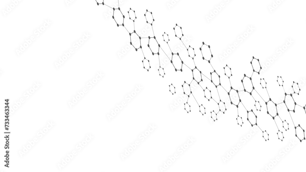 Poster Abstract technology background with copy space. Science abstract background. Abstract hexagon shapes