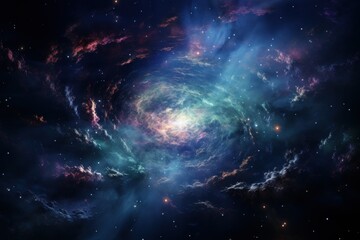 Supernova galaxy, astrophoto, blue, green, purple, high contrast, realistic wallpaper
