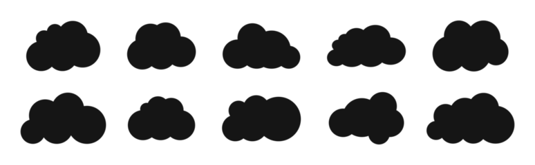 Selbstklebende Fototapeten Cloud vector icons. Clouds vector set. Cloud vectors © 11ua