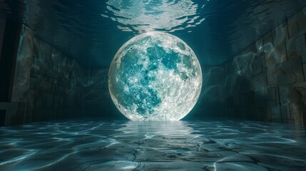  full moon from under the water