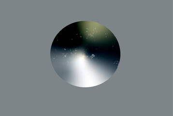 Gray color metal textured circle with scratches. Vector illustration for your graphic design, banner, flyer.