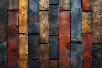 An abstract view of a weathered wooden plank reveals the rich brown tones of aged lumber, evoking a sense of rustic charm and the passage of time through its textured surface