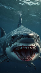 Naklejka premium great white shark