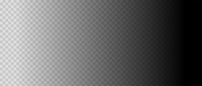 Black gradient background on grid background as a transparent png. Vector design element.