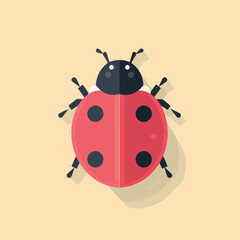 Ladybird in cartoon, doodle style. Image for t-shirt, web, mobile apps and ui.  Isolated 2d vector illustration in logo, icon, sketch style, Eps 10. AI Generative