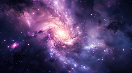 A galaxy in the immensity of space. - obrazy, fototapety, plakaty