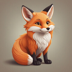 Obraz premium Cute Logo illustration of a Fox