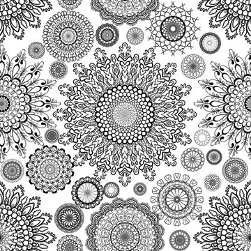 seamless abstract pattern background fabric fashion design print digital illustration art texture textile wallpaper apparel image with graphic repeat mandala elements