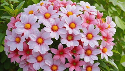 Nature beauty in a vibrant bouquet of colorful flowers 