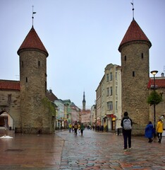 Obraz premium Tallin Old Town Viru Gate 