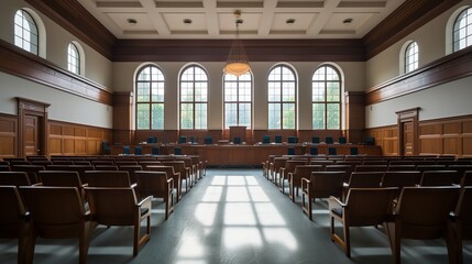 Judicial Solemnity: Courtroom Interior

