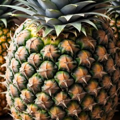 A close-up view of a group of ripe, vivid Pineapple with a deep, textured detail.