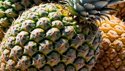 A close-up view of a group of ripe, vivid Pineapple with a deep, textured detail.