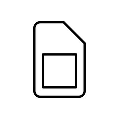 Sim card icon vector. dual sim card icon vector