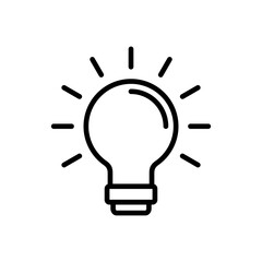 Lamp icon vector. Light bulb icon vector. idea symbol.