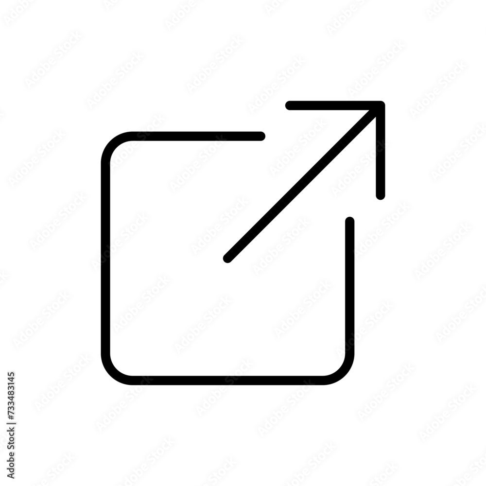 Poster external link icon vector. link icon vector. hyperlink symbol