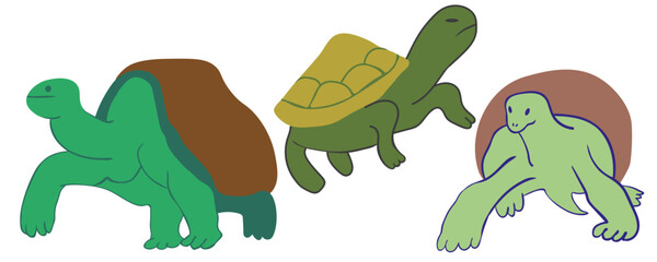 flat simple animal collection in vector.Template for logo poster icon for application and website. A series of animal images in flat style