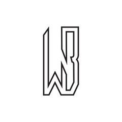 w and b logo design