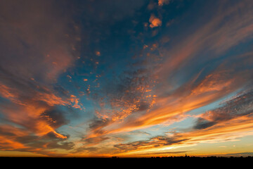 sunset in the clouds