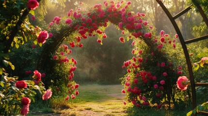 Rose Arch In the Garden