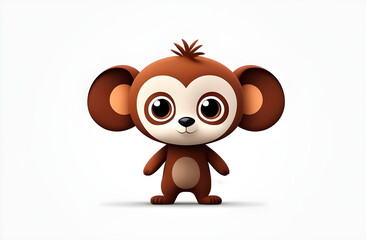 Obraz premium Cheburashka on a white background.