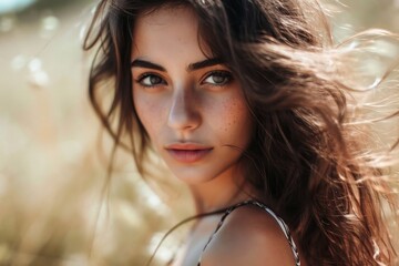 A beaufitul young and sexy woman portrait.