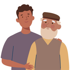 old father and son cartoon