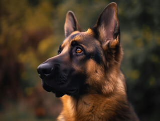 german shepherd dog. Generative AI	