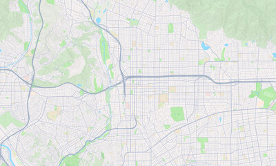 Pasadena California Map, Detailed Map of Pasadena California
