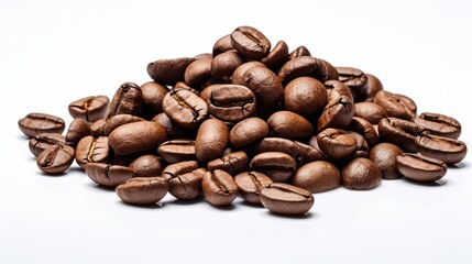 Obraz premium Coffee beans. Isolated on white background