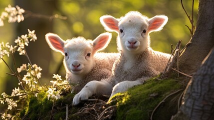 Fototapeta premium Spring Lambs