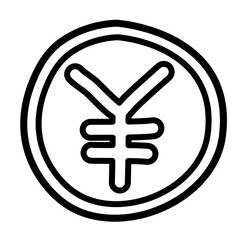 Currency Line Symbol Icon Vector 