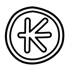 Currency Line Symbol Icon Vector 