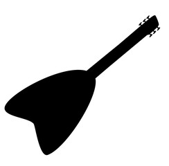 Silhouette Guitar Icon Vector 