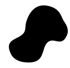 Black Organic Shape Vector 