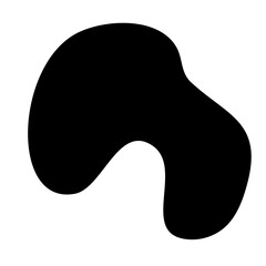 Black Organic Shape Vector 