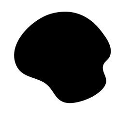 Black Organic Shape Vector 