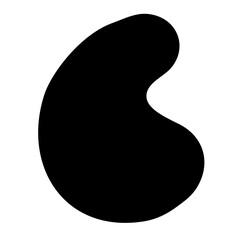 Black Organic Shape Vector 