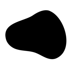Black Organic Shape Vector 