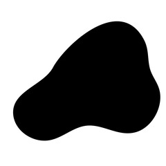 Black Organic Shape Vector 