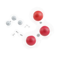 Biology 3d icons render clipart