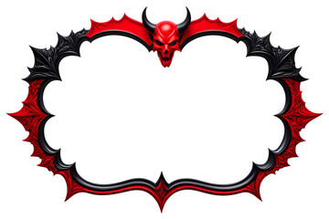 Red And Black Devil Border Frame PNG Transparent Background