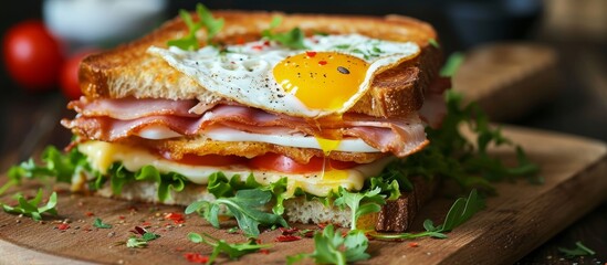 Sizzling Club Sandwich with Fried Egg: A Mouthwatering Delight of Club, Sandwich, Fried, Egg, Club, Sandwich, Fried, Egg, Club, Sandwich, Fried, Egg