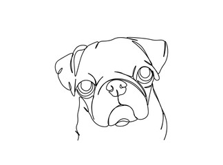 Dog Single Line Drawing Ai, EPS, SVG, PNG, JPG zip file